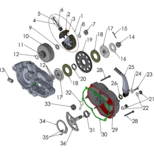 ENGINE - CLUTCH AND KICK LEVER 2023 CX50 JR