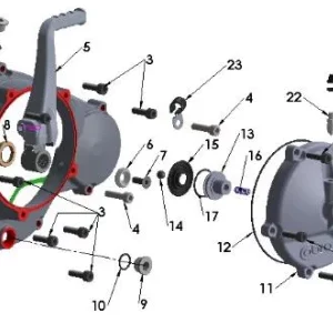 ENGINE - CLUTCH & KICK COVER - 2022 CX65