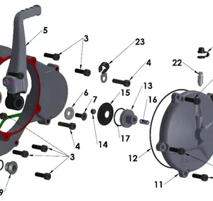 ENGINE - CLUTCH & KICK COVER - 2021 CX65