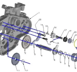 ENGINE - KICK MECHANISM & WATER PUMP - 2021 CX65