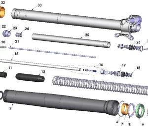 FORKS - LEG ASSEMBLY - BRAKE SIDE - 2021 CX65