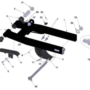 SWINGARM ASSEMBLY - 2022 CX50 P3